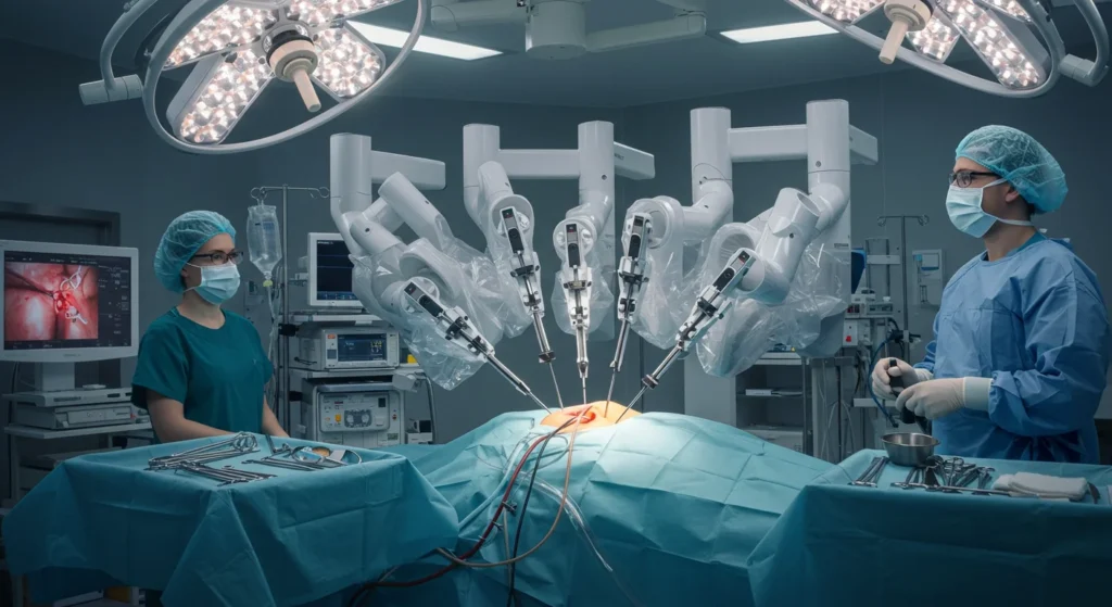 La cirugía robótica con el robot Da Vinci