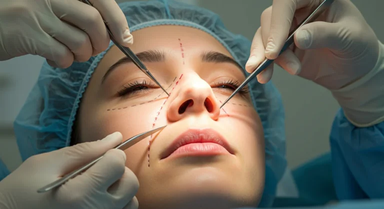 rinoplastia estética en una mujer